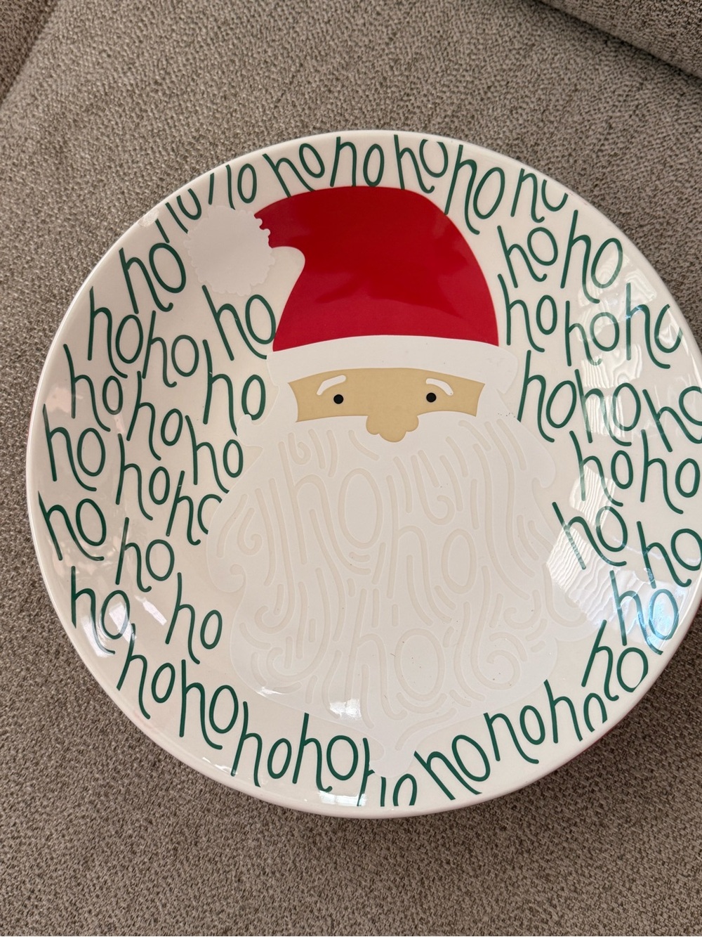 Coton Colors Santa Plate in Red and Green